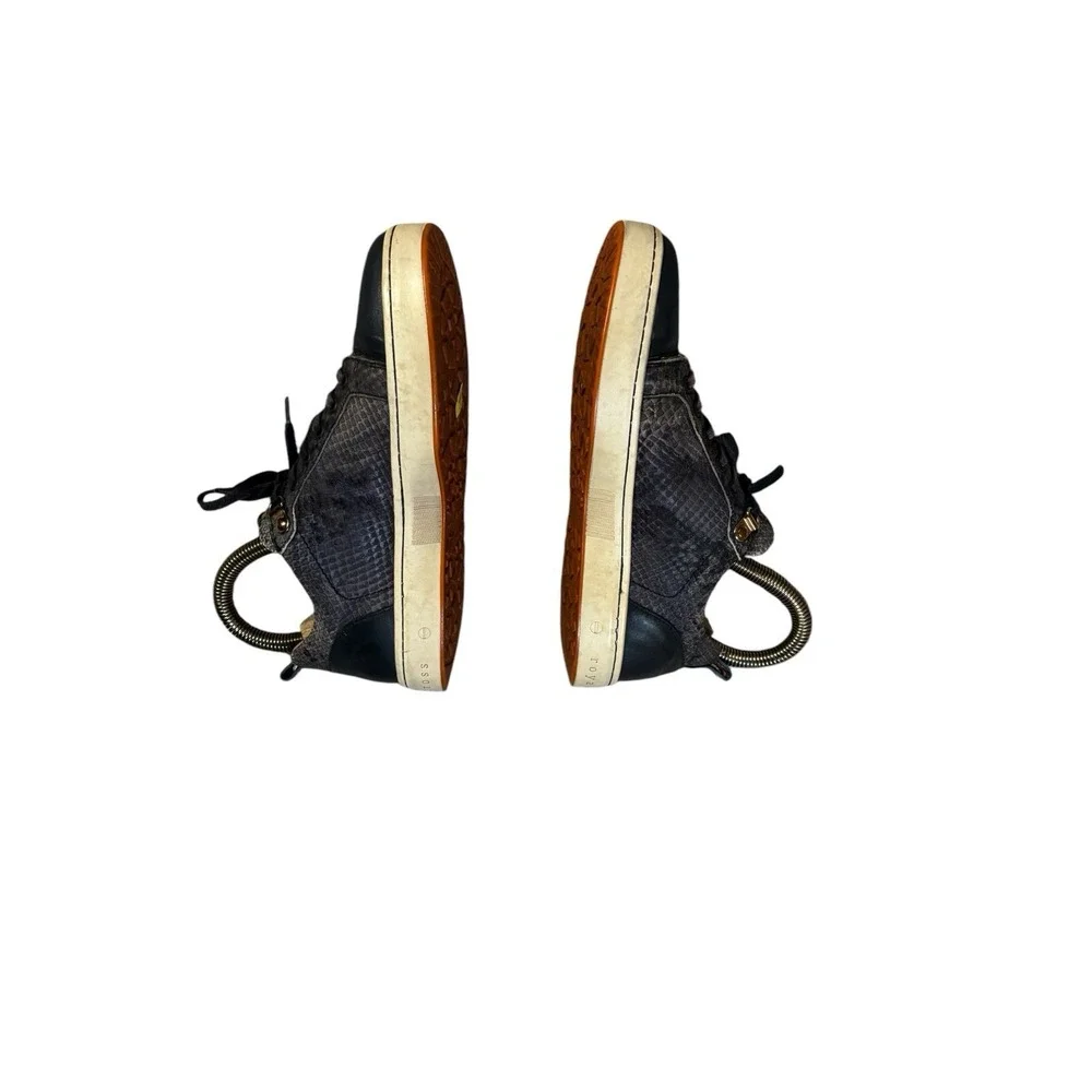 Royal Albartross The Sahara Sneaker Navy Blue‎ Size 7 Snake Print Leather